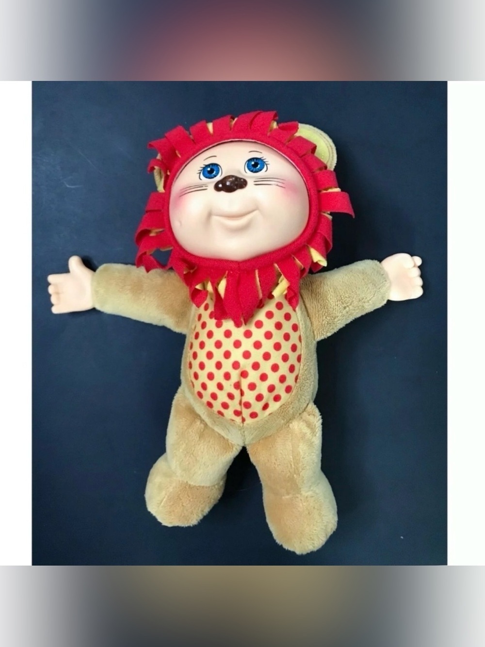 Cabbage Patch Kids Lion Doll Plush Stuffed Animal with Hard Face Whimsical Fun